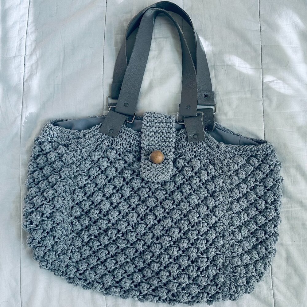 Handmade knitted boho bag